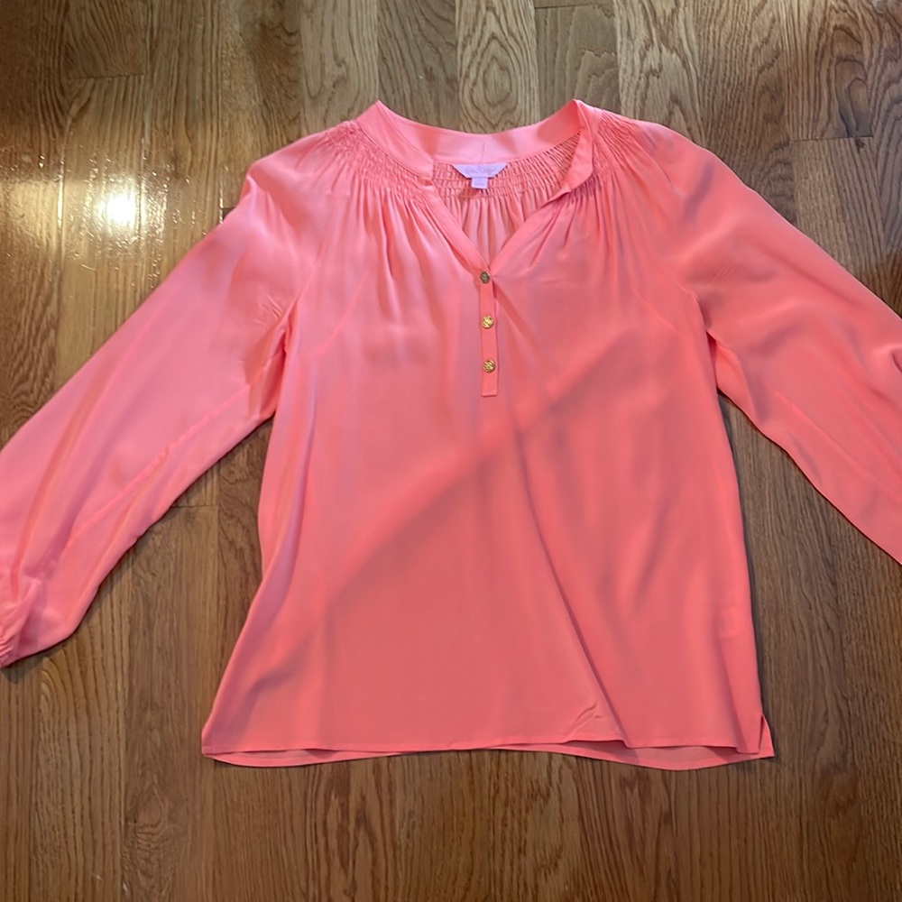 Lily Pulitzer 100% silk else top size small